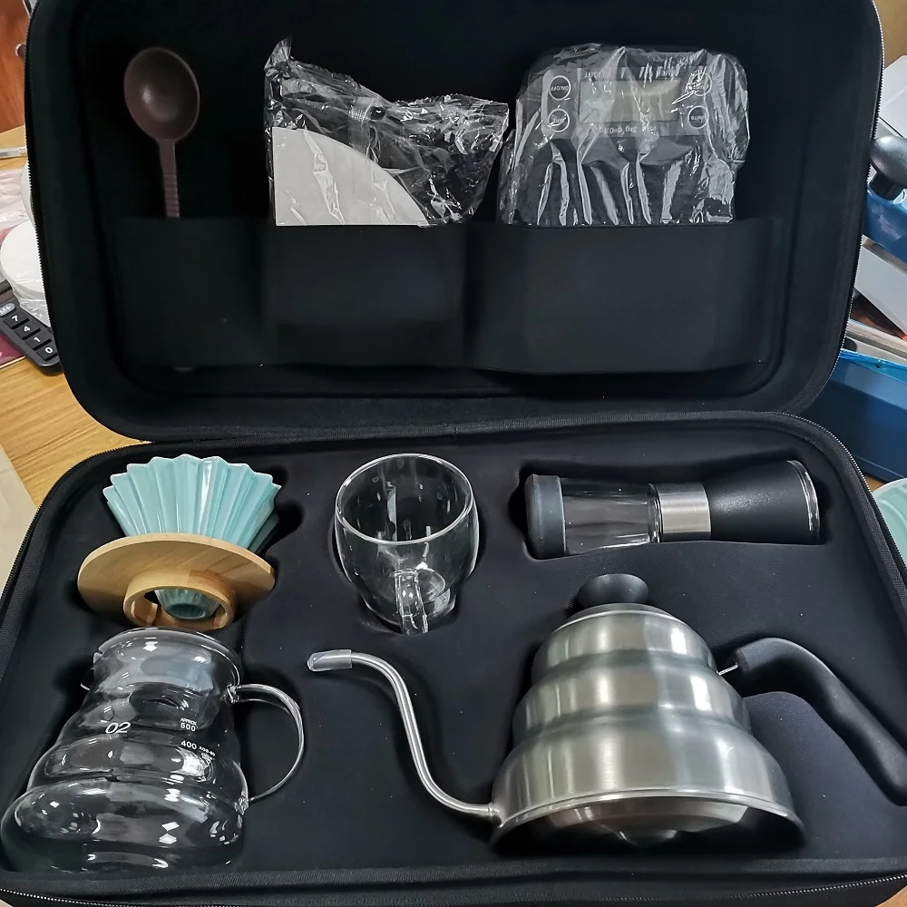 6pcs Travel Coffee Set, Pour Over Coffee Maker Set, Portable