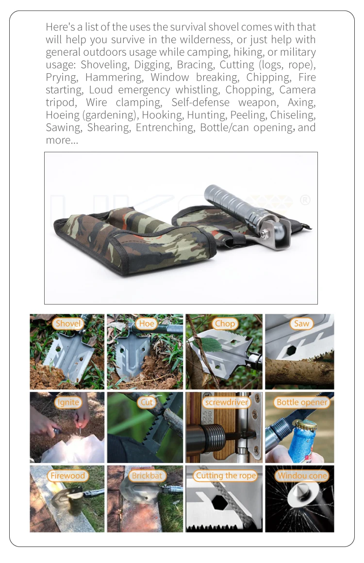 multi-purpose folding shovel
