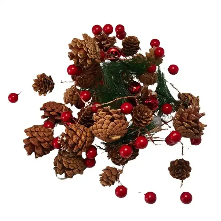 Battery Operated Christmas Lights 20LEDs Pine Cones Fairies LED String Christmas Lights for Halloween Birthday Party