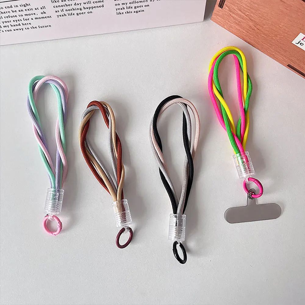 Double Rope Weaving Candy Color Cell Accessories Sport For All Iphone Smart Strap Mobile Chain Phone Lanyard SJS028 Laudtec factory