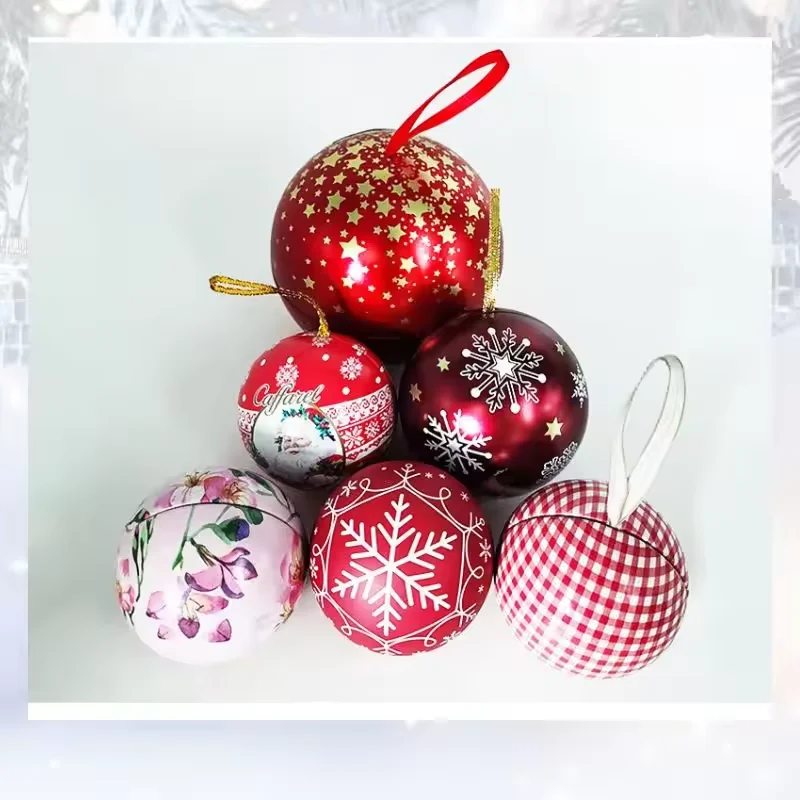 Small and Big Standing Christmas Metal Tin Ball 68mm 80mm 90mm 100mm 110mm 120mm 140mm Diameter