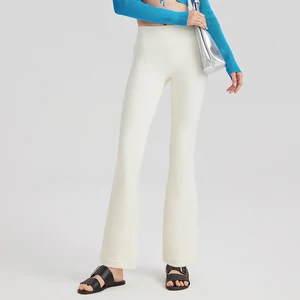 Flare Leggings Plush Wide Leg Seamless Bootcut Yoga Pants Workout Tummy Control High Waist Hip Lifting Yoga Long Pants