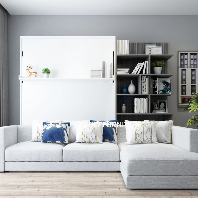 Luxury Queen Space Saving Vertical Hide Away Wall Mounted Folding Sofa Wall Beds Mechanism