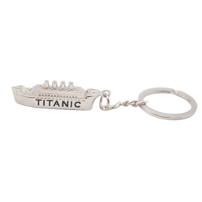 Custom RMS Titanic Ship Keychain Factory Supply Metal Keyring with Custom Design