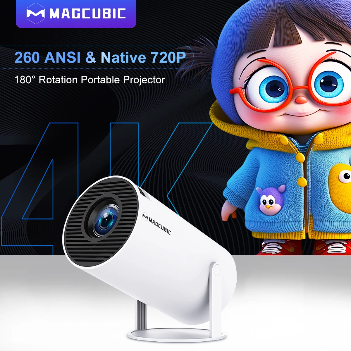 Magcubic Home Cinema Mini HY300Proポータブルプロジェクター