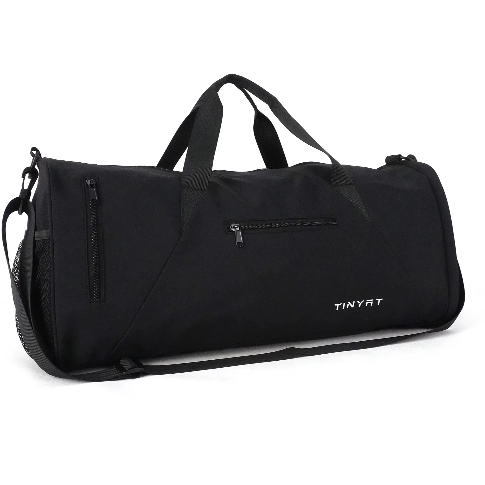 Unisex Large Capacity Travel Bag Custom Logo Lightweight Gym Bag with Zipper Closure Factory Direct Black