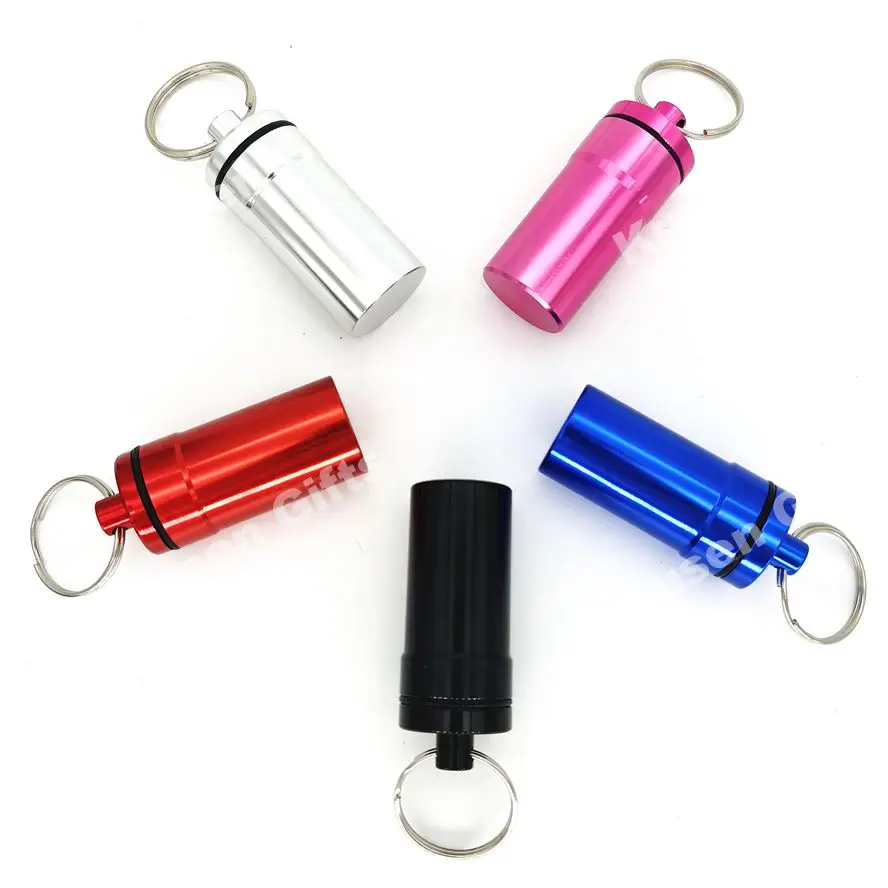 Футляр для таблеток, брелок 21*44 мм, алюминиевый водонепроницаемый мини-футляр для таблеток и ушей, футляр для хранения гаджетов, Футляр для ключей