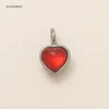 Red love pendant-Silver