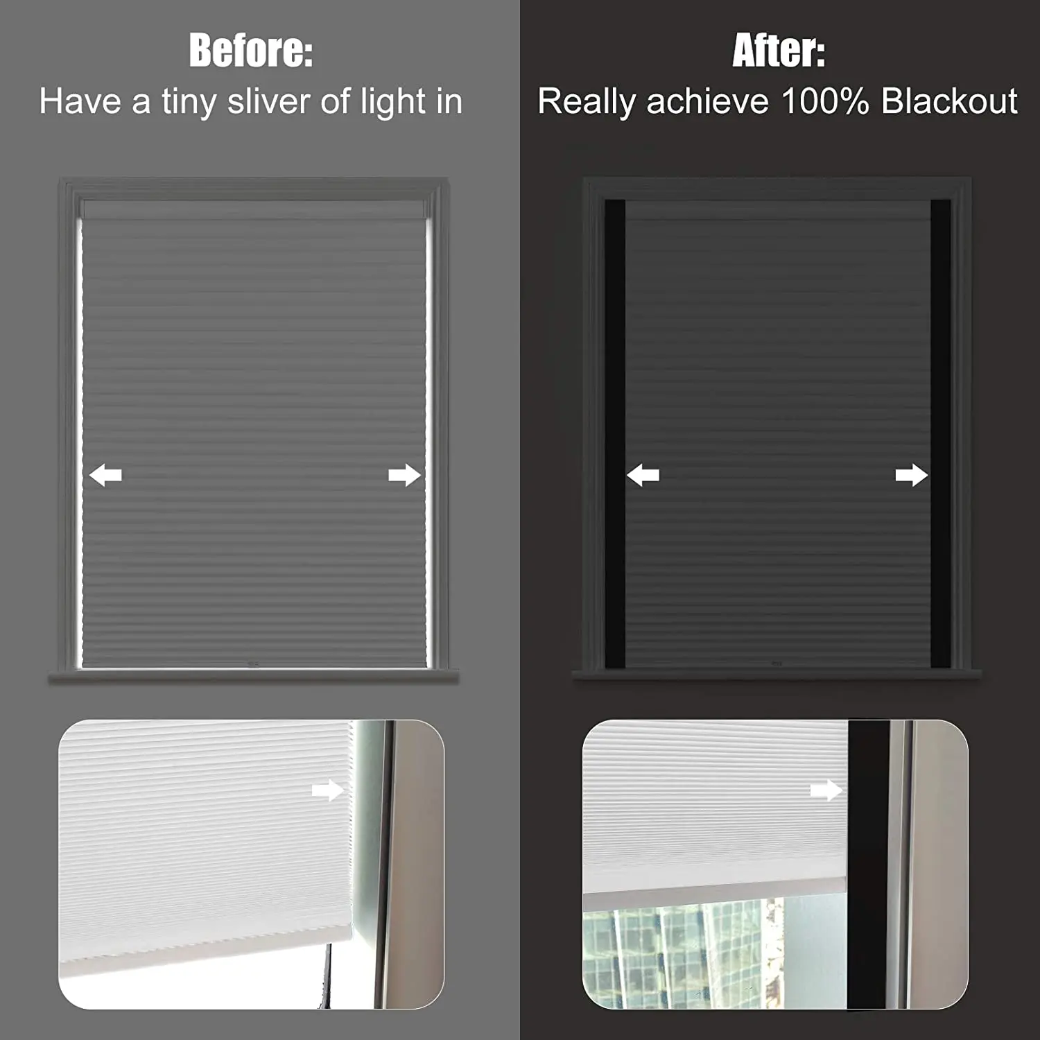 Window Visual Blocker Light Blockers For Sides Of Blinds,Window Blinds Side Blocking Tracks ...