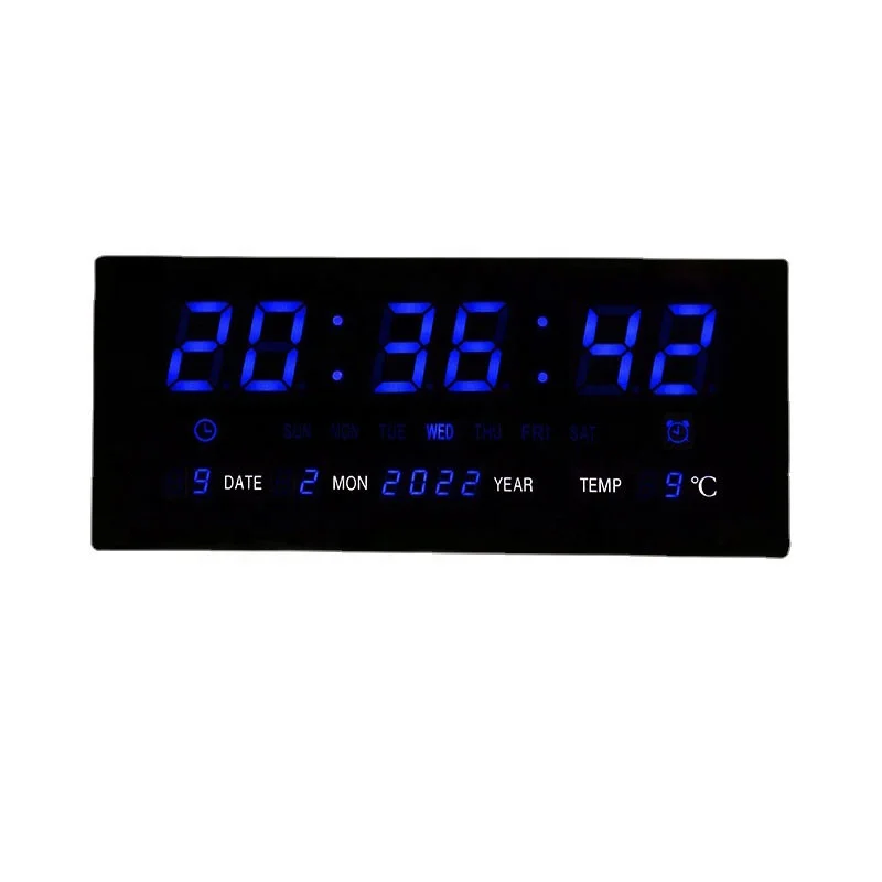 3615大型ニキシー管LEDディスプレイデジタルカレンダー壁掛け時計