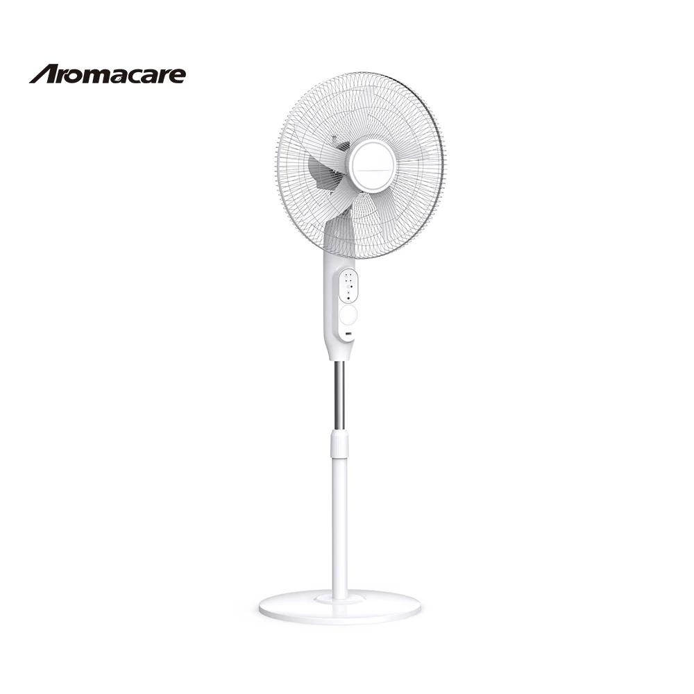 Aromacare 4800mAh Lithium Battery Powerful Large Rechargeable Fan Solar Fan 16 Inch Rechargeable Standing Fan With LED Light