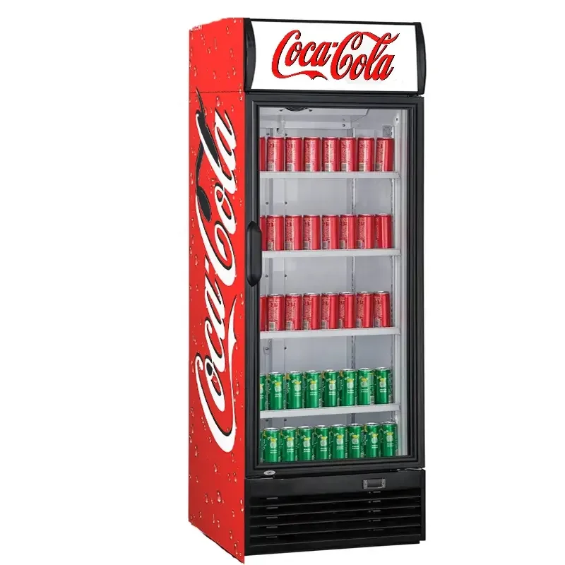 NUELEAD Commercial Restaurant Compressor Display Cooler 150L Stainless Steel Single Glass Door Mechanical Refrigerator
