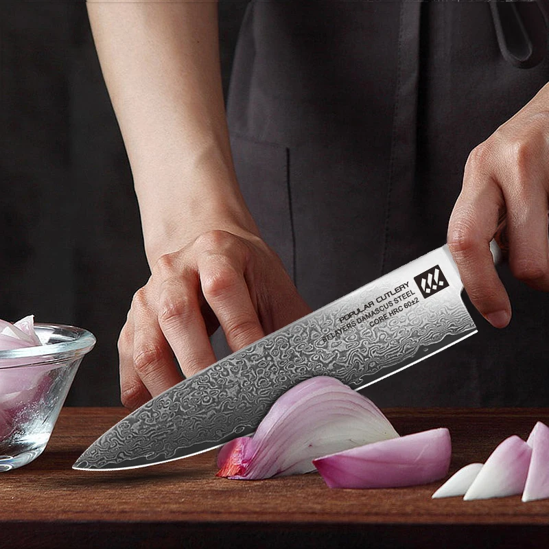 Custom Design Kitchenware 67 Layers Japanese Damascus Steel Vg10 Kitchen Knives Gift Chef Knife Set