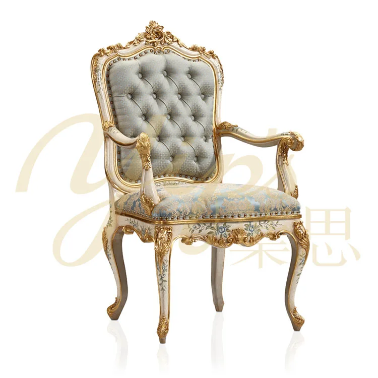 Yips LD-1708-1620 синий розовый серии ручная роспись Роза узор изучения-номер кресло с подлокотниками