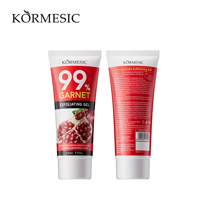 Private Label KORMESIC Pomegranate Exfoliating Gel for Face Care Product