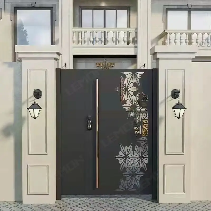 Modern Design Entry Wrought Iron Gates Cast Aluminium Gate Simple Modern Luxurious Main Automatic Gate for Villa