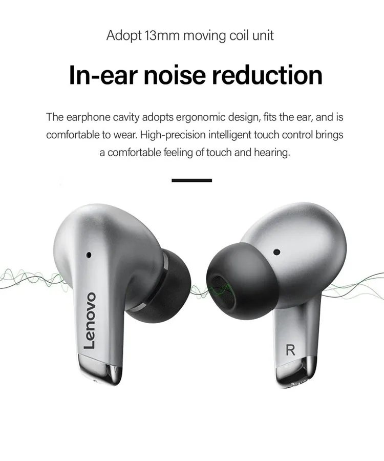 2022 New 100% Original Wireless HiFi Music Earphone With Mic Headphones Sports Waterproof Headset Earbuds Lenovo LP5