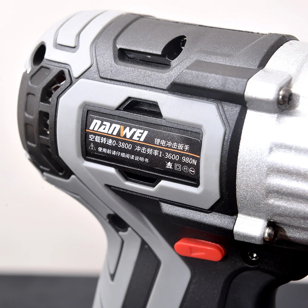 Heavy duty 900n.m High Torque Electric Bolt Tighten Machine Torque Wrench 3000mAh Li-ion Electric impact wrench tool box