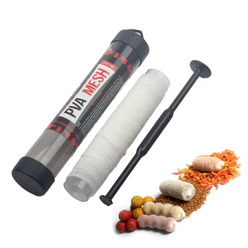 Custom Biodegradable PVA Mesh Refill Stocking Soft Plastic Crab Fishing Bait Packaging Bags