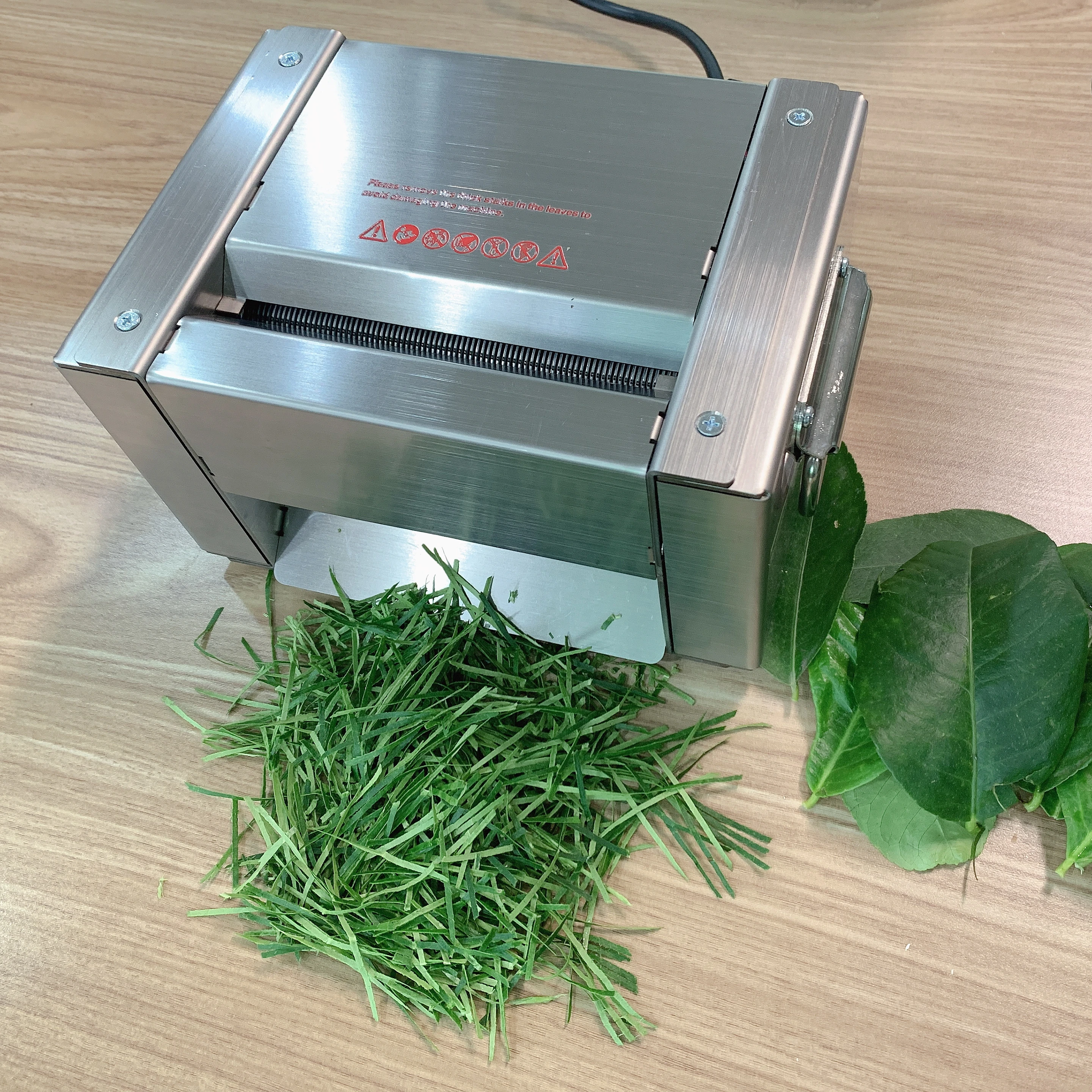 Electric Tobacco Cutting Machine Lemon Leaf Shredder Machine 1mm Full Stainless Steel Herbal Grinder Machine Personal Use