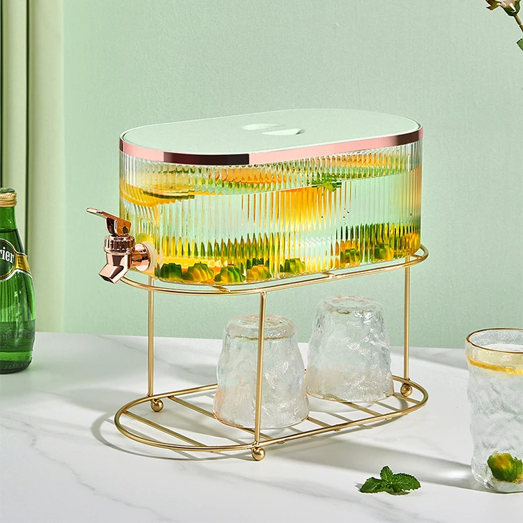 Home Fridge Refrigerator 5.3L Plastic Drinking Water Juice Jug Kettle Beverage Cold Drink Dispenser with Faucet Tap