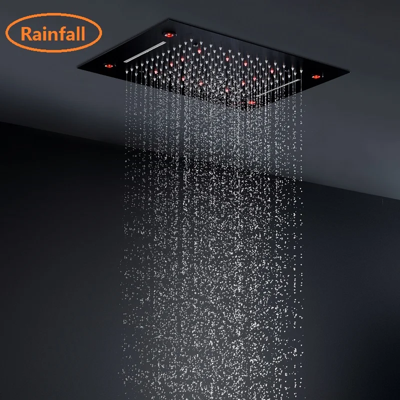 LED Modern Bathroom Ceiling Rainfall Waterfall Shower