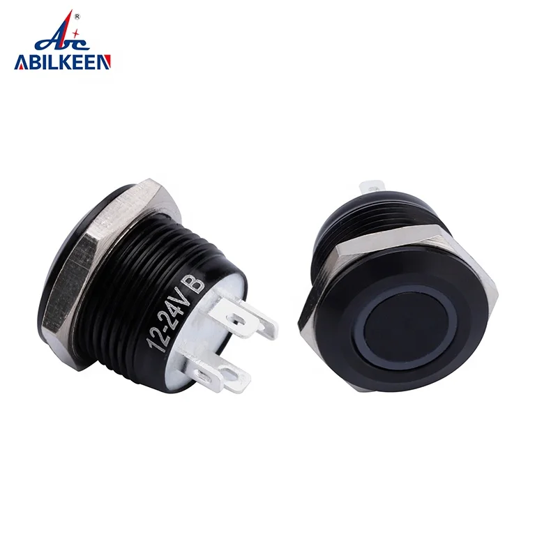 2024 Hot Smart Light Switch Push Button Rese Aluminum Oxide Shell Range Hood 4 Pin Push Button Switch Connection With Ring LED