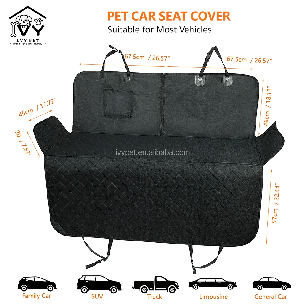 600D Oxford Scratch Proof Nonslip Dog Car Pad Pet Car Hammock Seat Cover For Dogs details