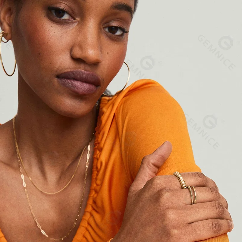 Gemnel Fashion Luxury Gold Filled Jewelry 18k Gold Plated 925 Ring for Girls