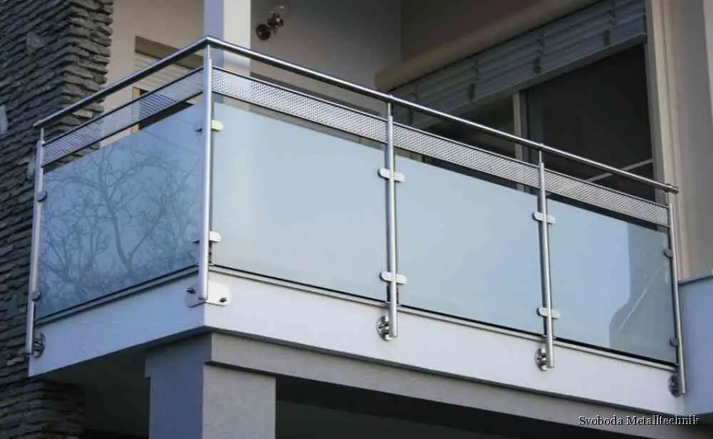 Outdoor Clear Glass Railings with Inox Baluster for Terrace/Balcony factory