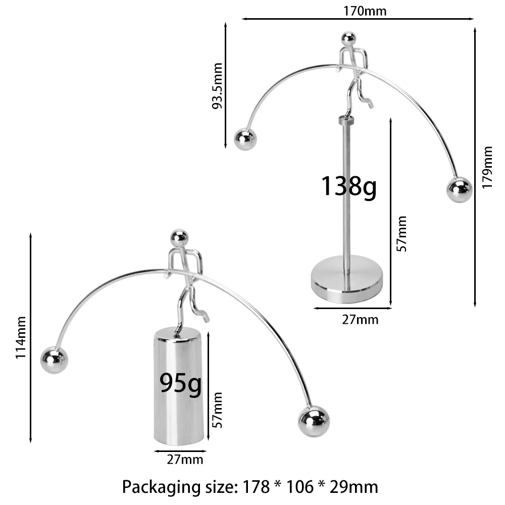 Steel Balance Physics Toys Weightlifter Kinetic Art Balance Toy ...