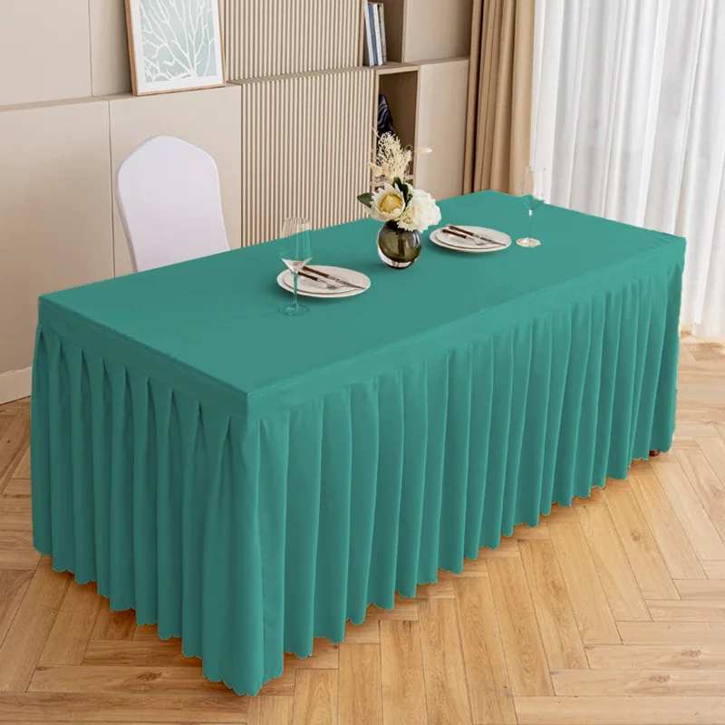 Rectangular White Conference High Table Cloths Party Luxury Tablecloth for Table Covers for Events Custom Logo Wedding Europe
