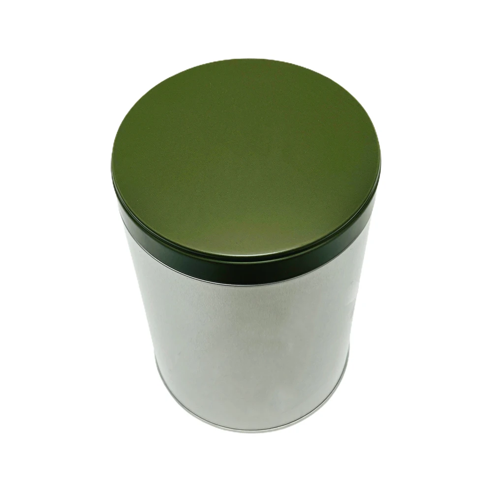 Factory Custom Printing Tin Storage Container Cylinder Metal Box Empty Blank Screw Lid Aluminum Can for Food Packaging