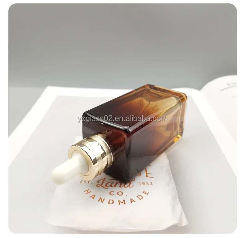 30g cream round glass bottle 50G face eye cream bottle amber gradual change lotion skincare product packaging manufacture