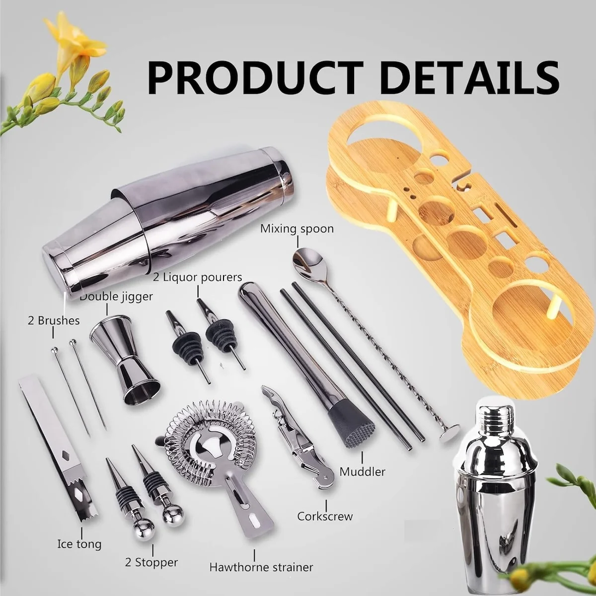 Barware Accessory Professional Barware Tools Bartender Kit Bar Accessories Stainless ...