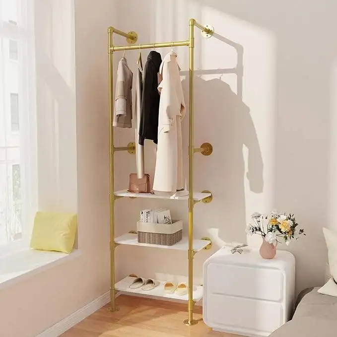 Pipeline Clothing Rack Retail Display Garment Rack Used for Bedroom, Bathroom