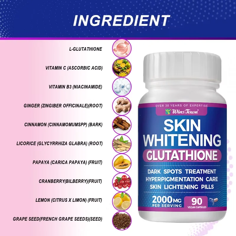 glutathione 2000mg Glutathione Tablets For Skin Whitening Glutathione Capsules – 2000mg Per  Serving For Skin Brightening, Dark Spot Removal & Liver Support Dark Spots  Serum Skin Lightening Creams main image 1