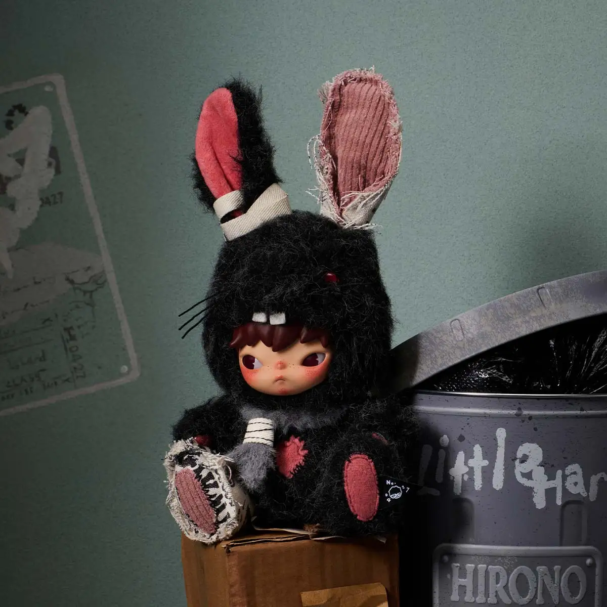 New Arrival Hirono Little Hare Plush Doll Pendant PVC Material