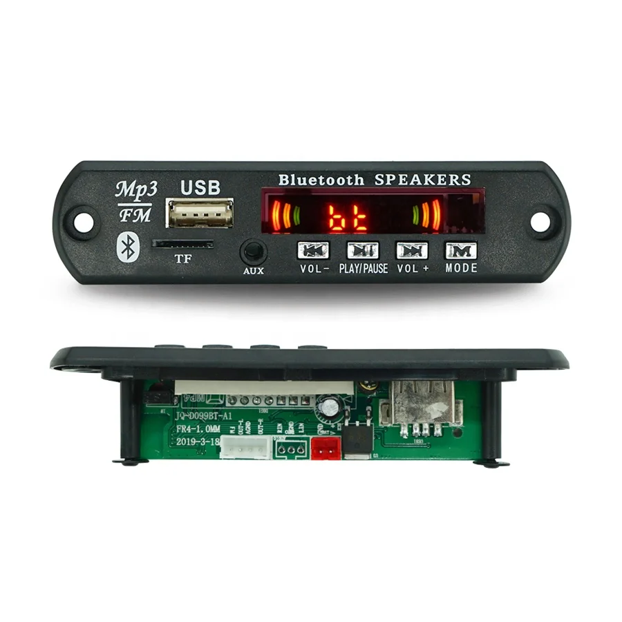 English Ver Bluetooth MP3 Player Module Support 8GB/16GB USB SD FM de la  pantalla de LED azul de 12V DC/AC Sonido Mono estéreo de automóvil de  decodificación de MP3. - China Decodificador