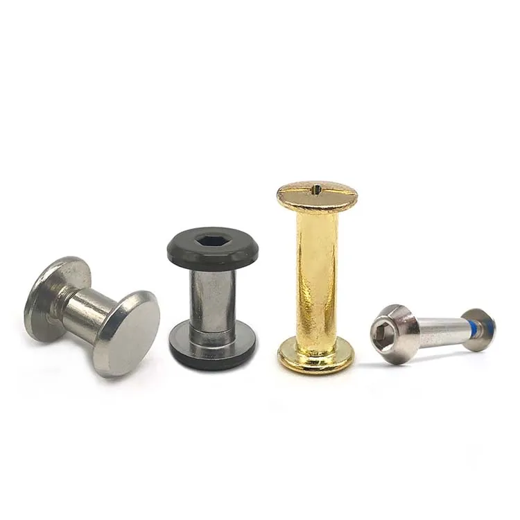 OEM wholesale Custom Binding Barrel screw Sex Post Chicago Screw for Leather Book Metal Craft Belt Chicago Screw 5mm M3M4M6M8