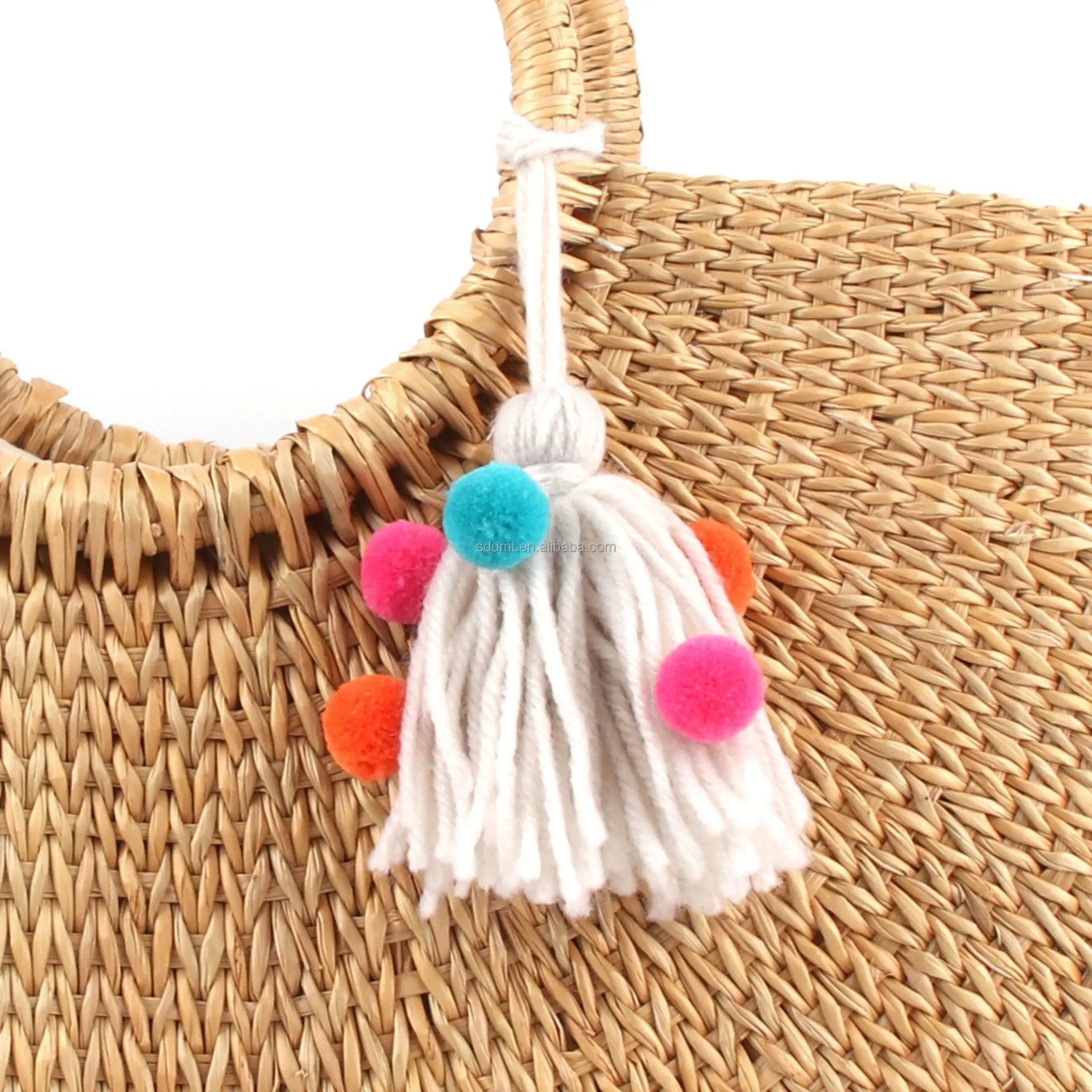 Color Tassel Pom Pom Charm Key Chain Hangers Bag Hangers Ball Keychain Bag Accessories Key Ring