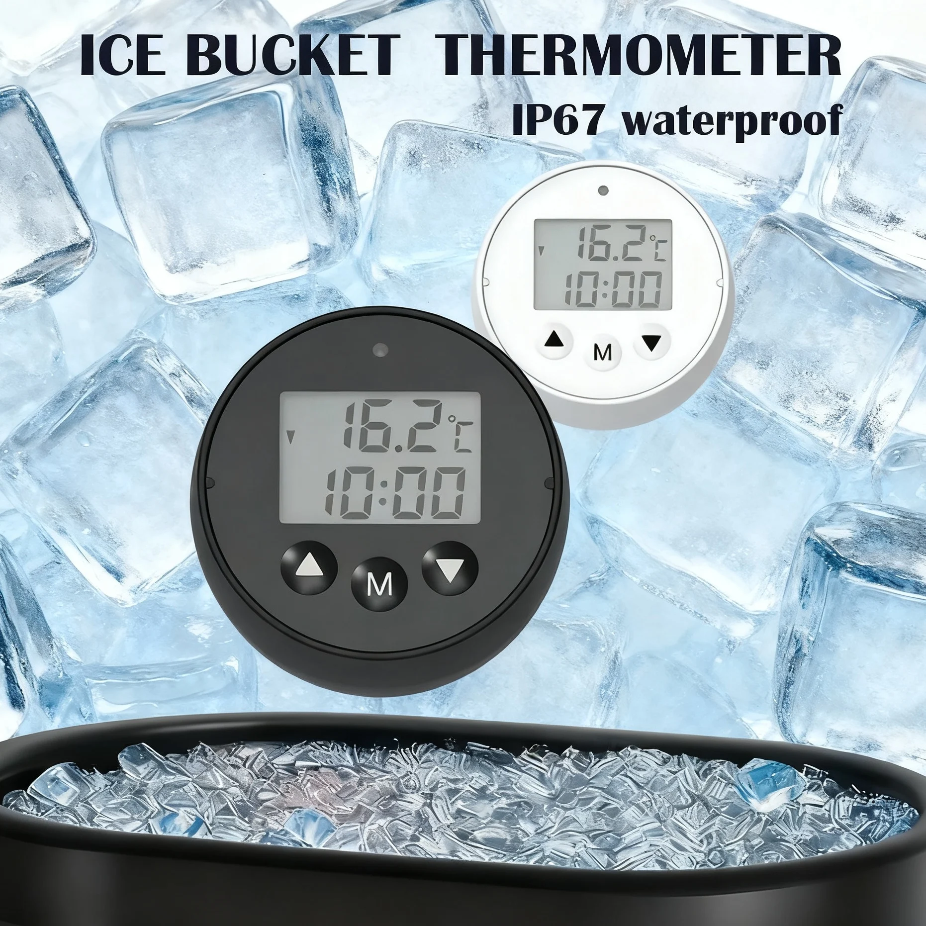 Unique Ice Bath Waterproof Plunge Thermometer Ice Bath Water Digital Quality Floating Bath Thermometer and Timer for Adults
