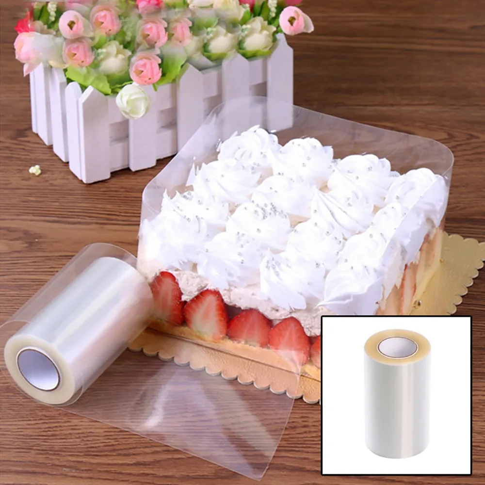 Transparent Clear Mousse Surrounding Edge Wrap Tape Baking Cake Collar Roll  DIY