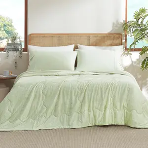 Heather Cooling Comforter , Q-Max 0.4 Cooling Comforters for Hot Sleepers,All Season Reversible Bedding Comforter