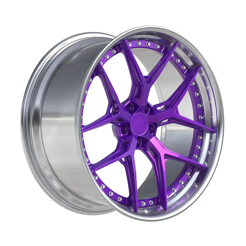 Custom Forged Wheels 2 Piece Aluminum Alloy Rims 18 19 20 22 23 Inch 5x112 5x114.3 5x120 5x130 With JWL and VIA details