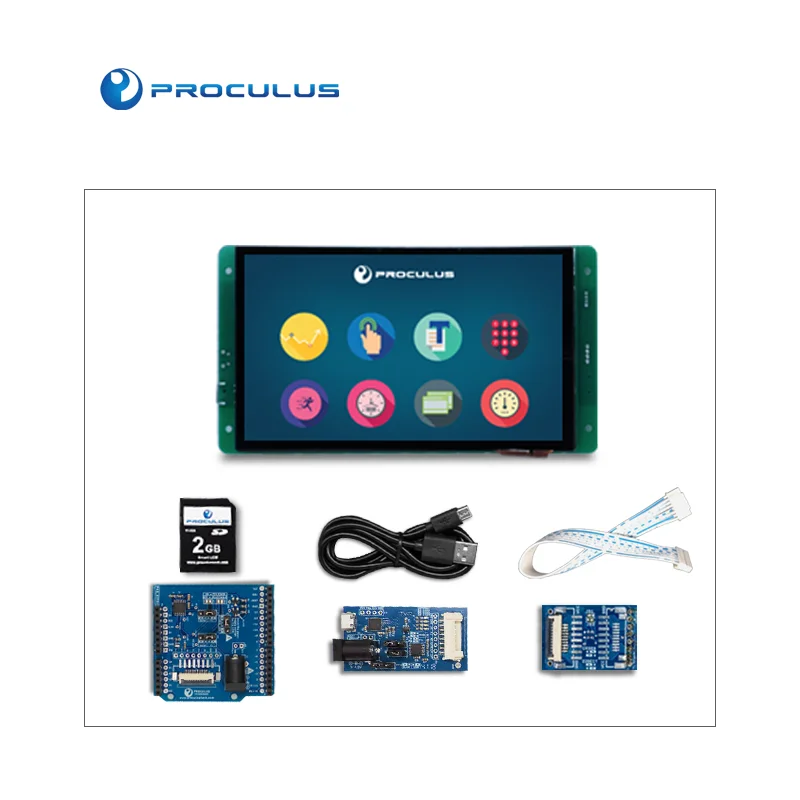 Proculus 7 inch uart machine touch control panel screen machinery equipment HMI module for smart home