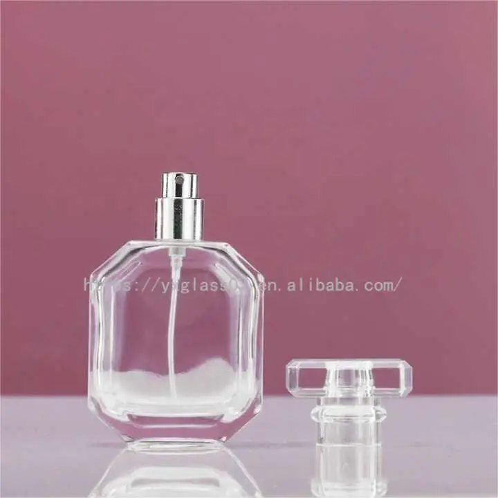 Custom perfume cosmetic glass bottle packaging luxury noble style glass container 50ml100ml