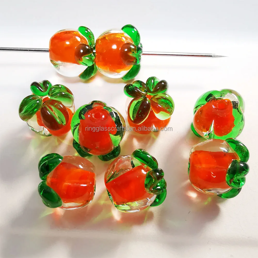 handmade fruit beads supplier crystal lampwork