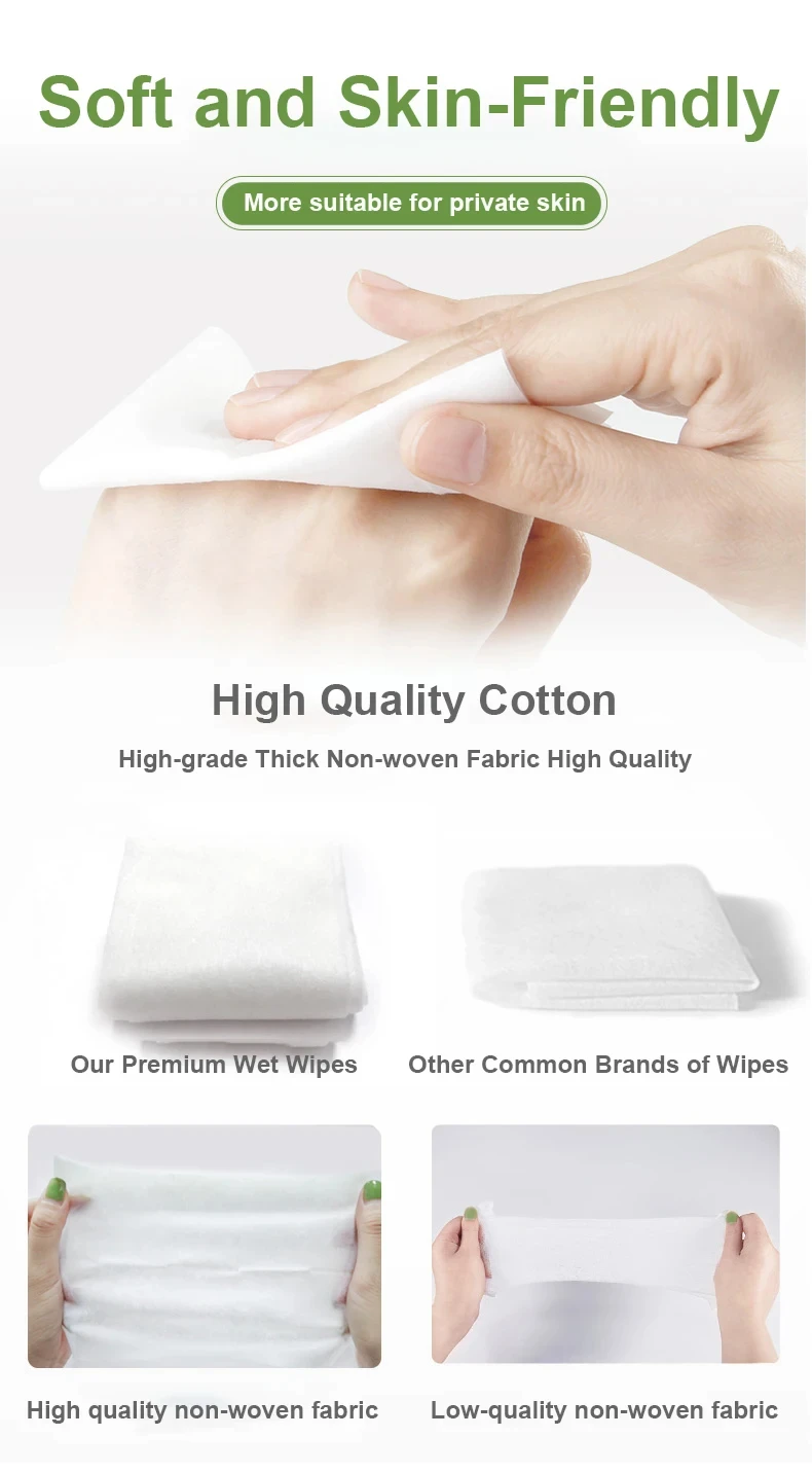 Wholesale Customized Pure Cotton Free Feminine Cleaning Wet Wipes - Buy ...