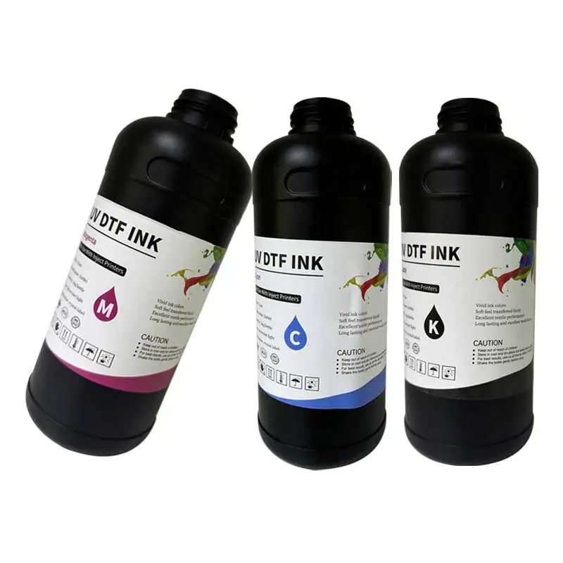 Ekologicky čistý přenosný 1000ml Uv inkoust Xp600 I3200 Uv Flexo léčení Dtf inkoust epson Print tiskárna